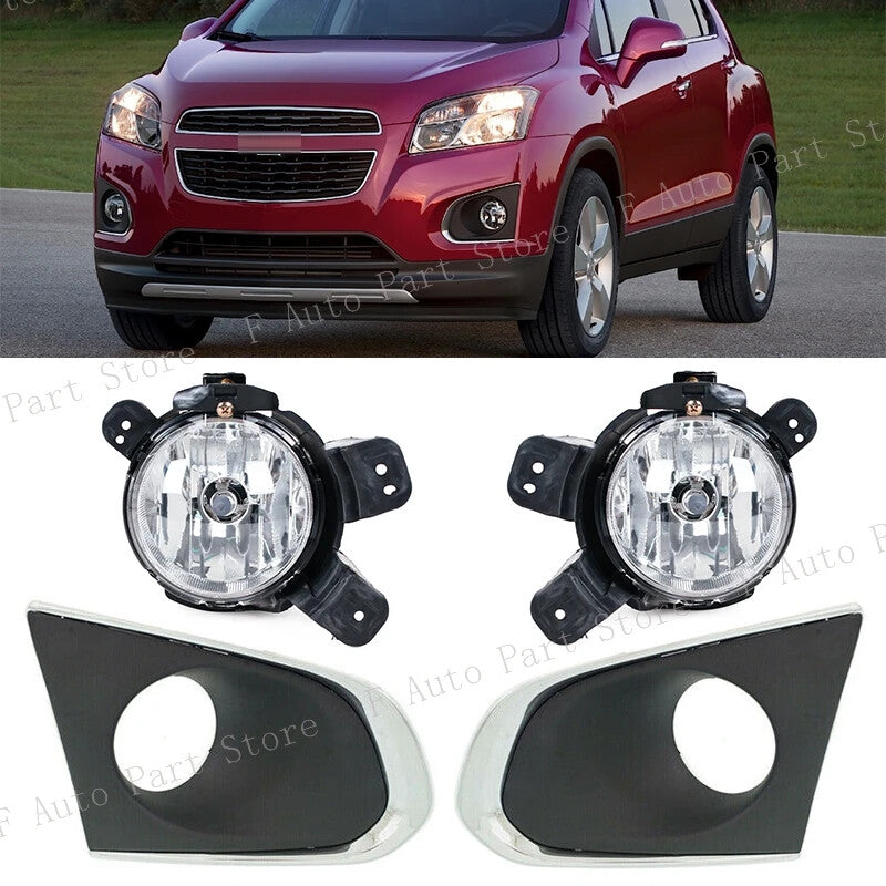 One set of front bumper fog light cover frame covers for Chevrolet Trax 2013-2016