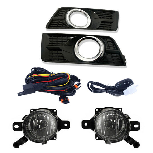 Pair for Cadillac SRX 2010-2016 Fog Light Kits Bumper Lamps w/ Bezels/Switch