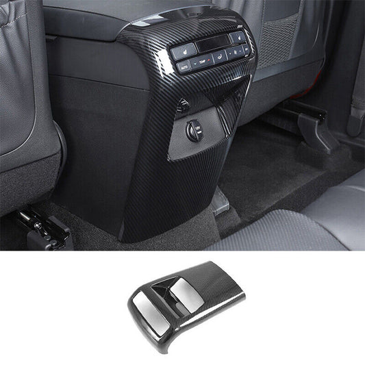 for Hyundai Palisade 2020-2024 Carbon Fiber Rear Air Outlet Anti-Kick Panel Trim
