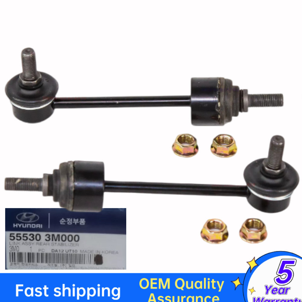 Two stabilizer bars connected to the rear of the for Hyundai Equus for Genesis 555303M000 (model 09-14).