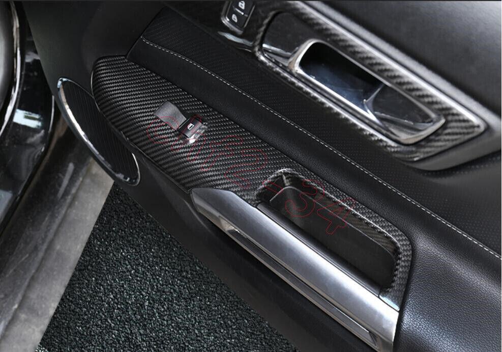 Fit for Ford for Mustang 2015-2018 Dry Carbon Fiber Car Interior kit Cover Trim 9PCS
