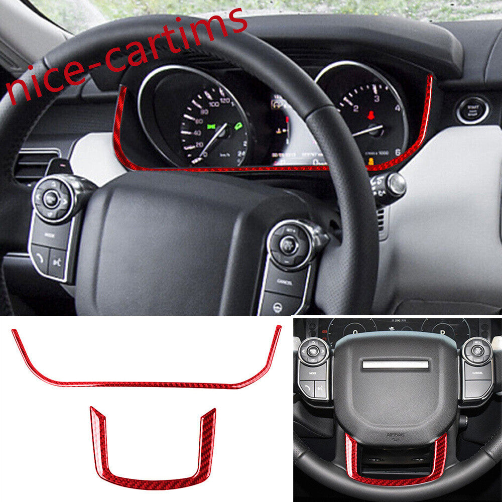 42¡ÁRed Carbon Fiber Interior Full Set Trim Kits For LR for Range Rover Sport 2014-17
