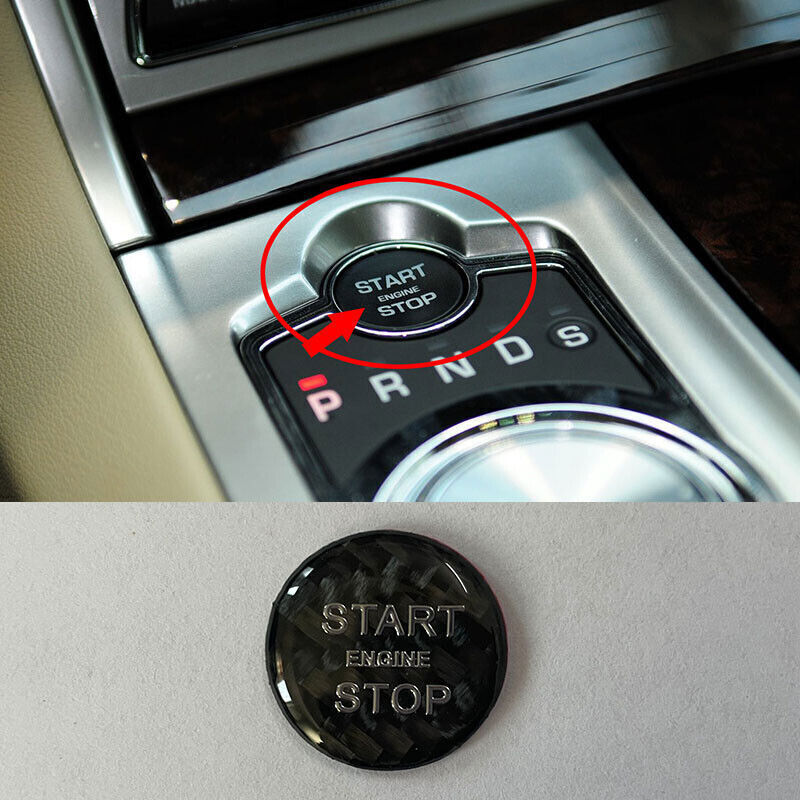 for Jaguar XF 2012-2015 Carbon Fiber Engine Ignition Push Start/Stop Button TRIM
