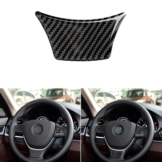 Carbon Fiber Steering Wheel Cover Trim Type A for BMW 5 Series F10 F18 2011-2017