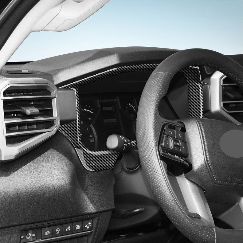 Carbon fiber interior dashboard panel frame trim suitable for Toyota Tenderra 2022 2023