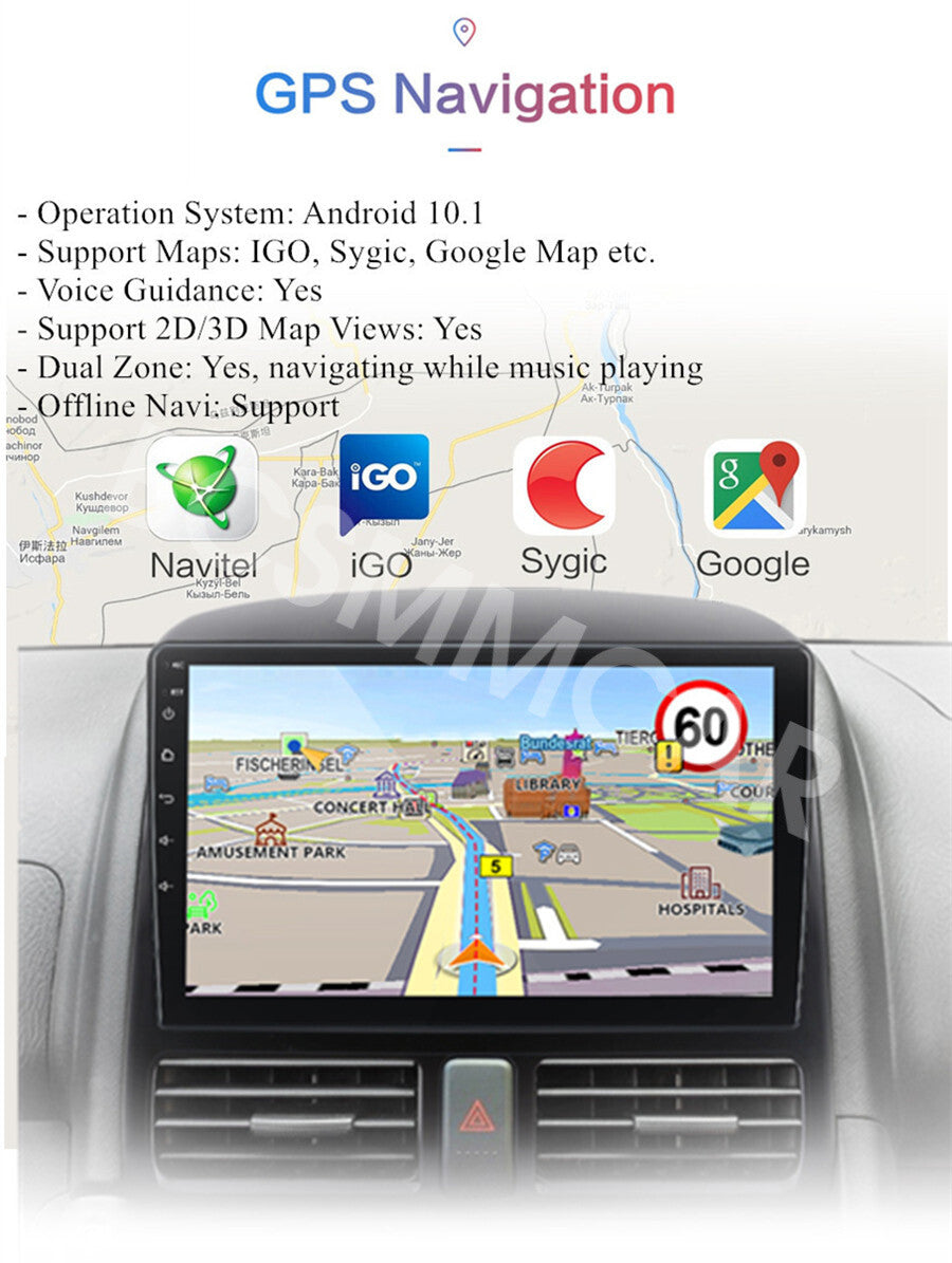 Fit for Honda CRV 2002-2006 Android 13 Car Stereo Radio GPS WiFi Player W/Camera