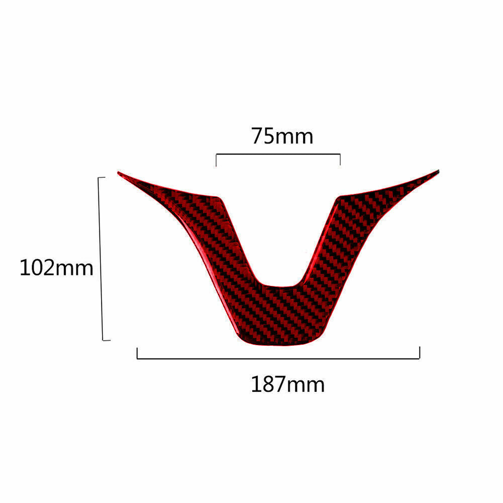 Red carbon fiber steering wheel trim suits the for Mercedes-Benz C-Class W204 (2007-13)