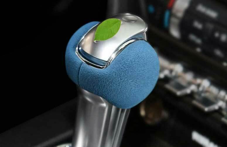 for Ford for Mustang 2015-2022 Blue Suede Gear Shift Knob Shifter Lever Trim 2PCS