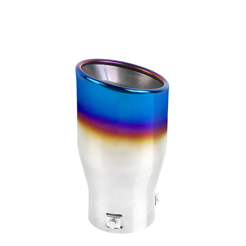 Blue Car Stainless Steel Pipe Muffler Tail Tip Modified Round Exhaust Tailpipe