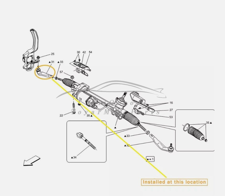 New for Maserati for Levante Outer Tie Rod Ball Joint (R) OE: 673007164