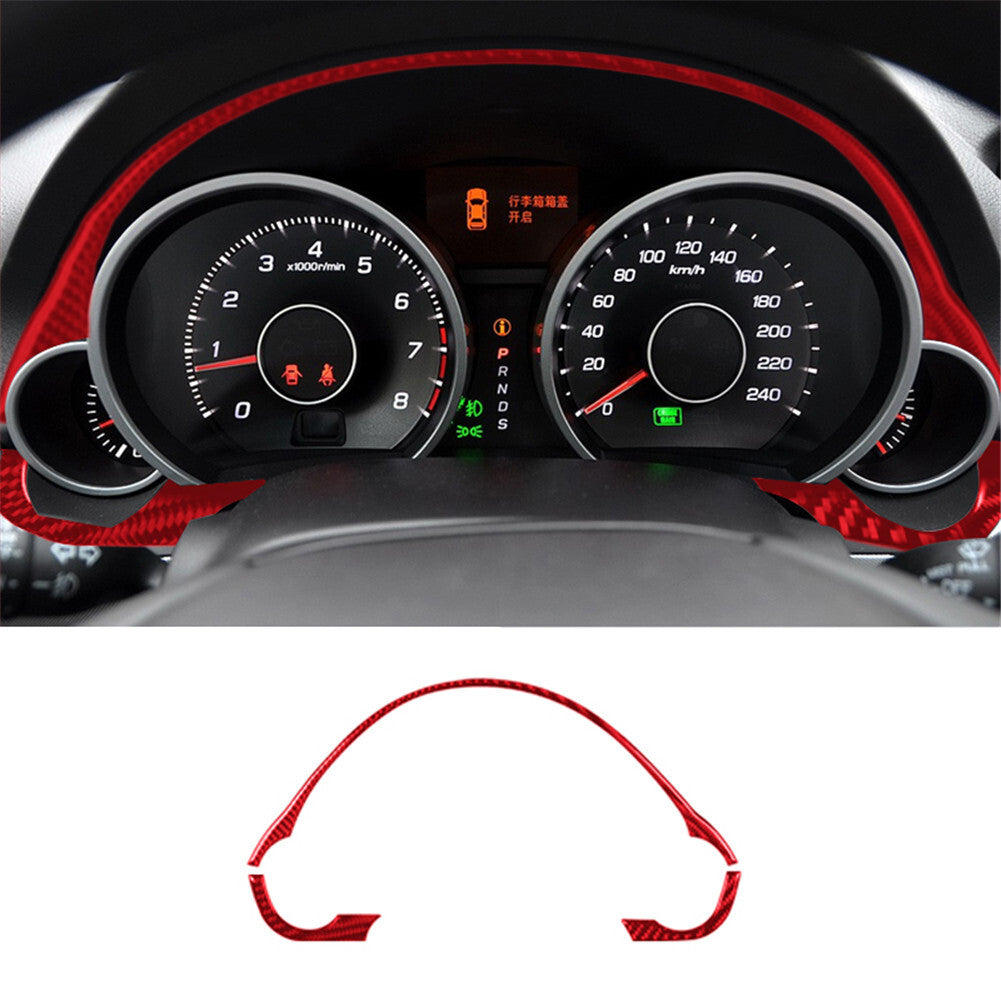 Red Carbon Fiber Interior Speedometer Surround Cover Trim for ACURA TL 2009-2014