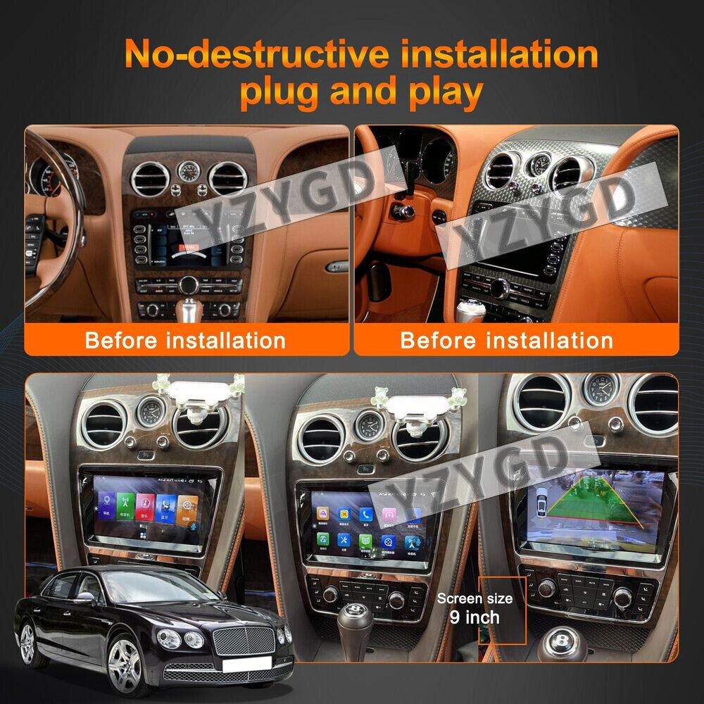 9 for Bentley for Continental GT 2004-2011 Car Radio Stereo Screen Receiver 64GB