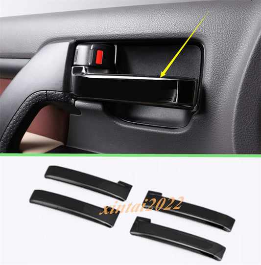 Black Inner Door Handle Cover Trim Decor for Toyota for Land Cruiser LC200 2008-2021