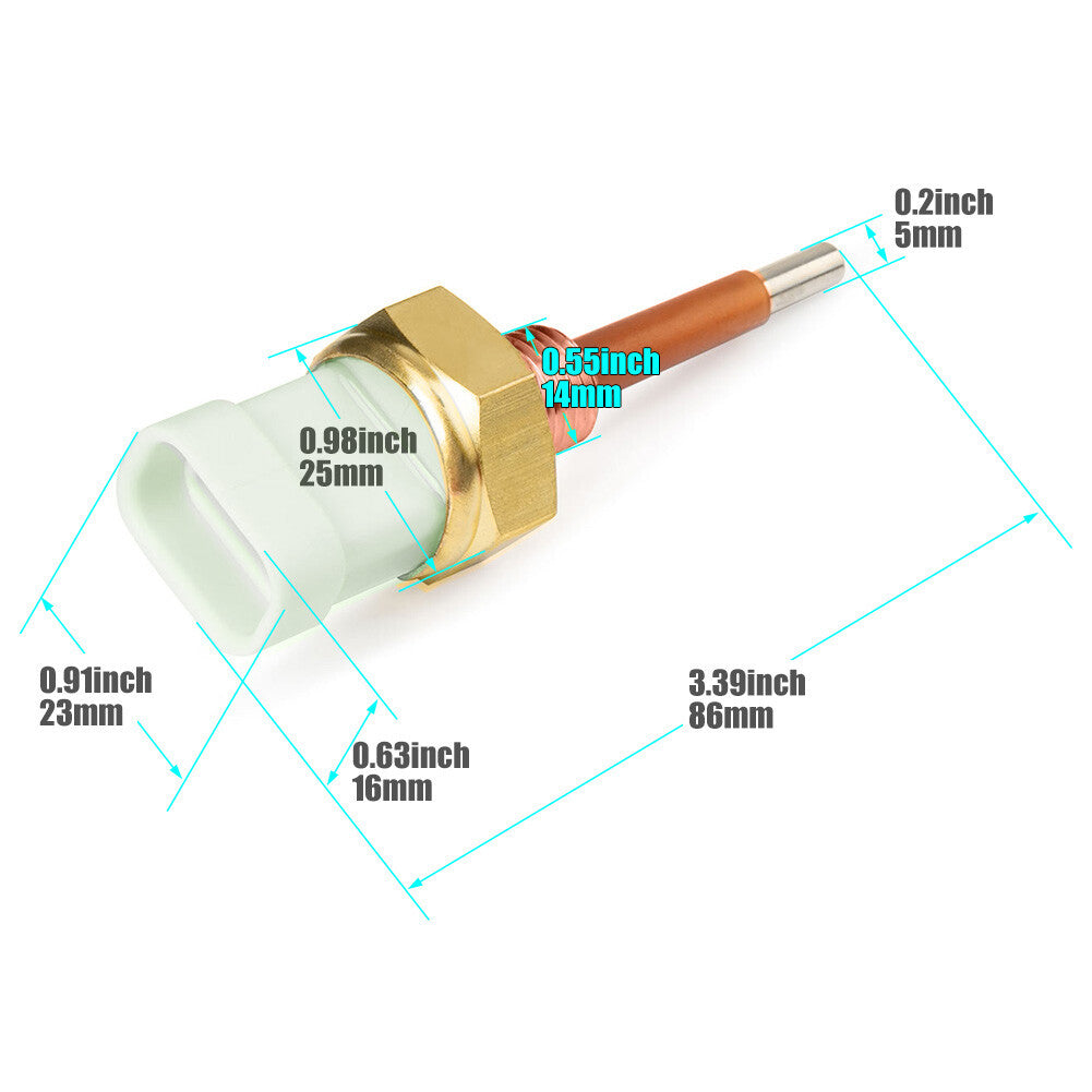 1 coolant temperature and level sensor 23520380 suitable for Detroit 50 92 60 DDC DDE 1/4 NPT