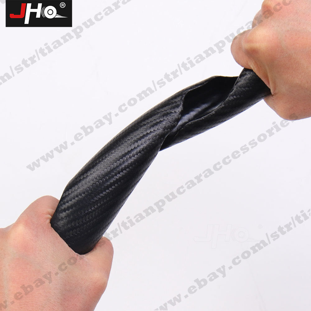2x Carbon Fiber Universal Car Steering Wheel Booster Cover Accessories Non-Slip