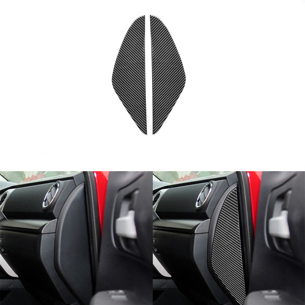 Carbon Fiber Interior Door Protect Panel Cover Trim for Toyota Tundra 2014-2018