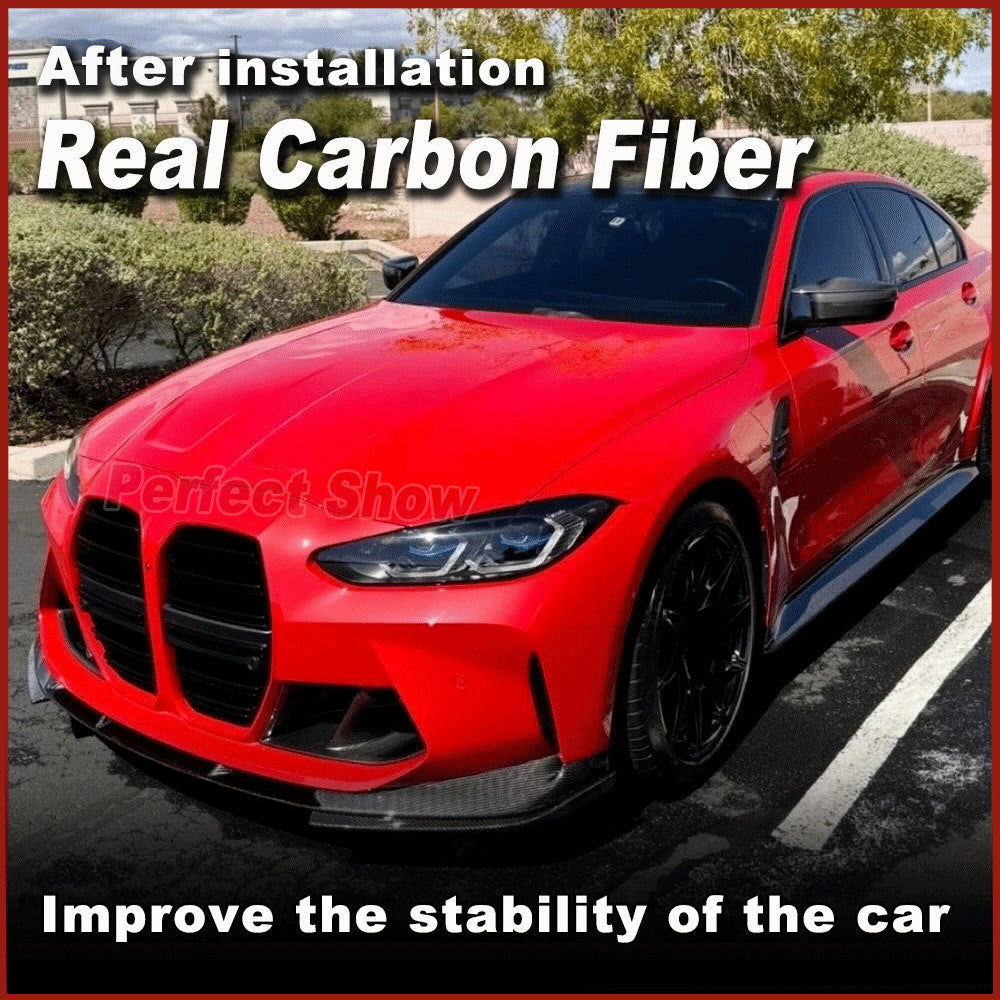 for BMW G80 M3 G82 G83 M4 Real Carbon Fiber Front Bumper Lip Spoiler Splitters