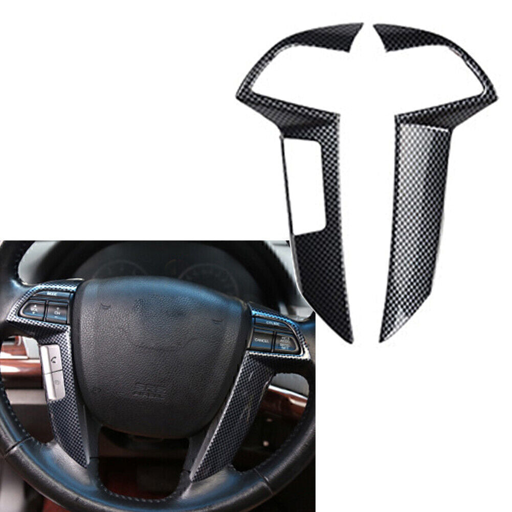 Interior Inner Steering Wheel Trim Cover Fit for Honda Accord 08-12 Carbon Fiber po