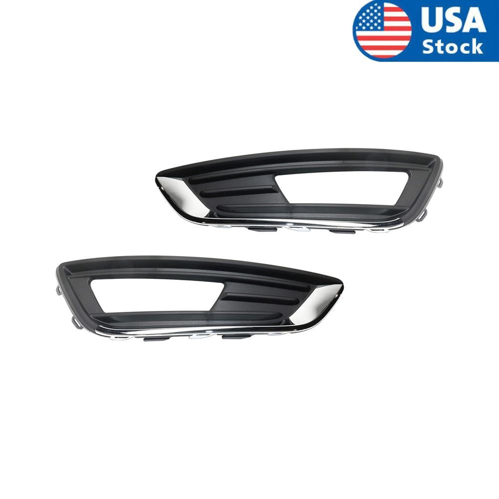 2x For 2015-17 for Ford Focus Front Bumper Fog Light Lamp Cover Bezel F1EJ-15A299-AB