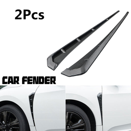 1 Pair Car Carbon fiber Side Air Vent Cover Trim Modified Fender Gills Sticker