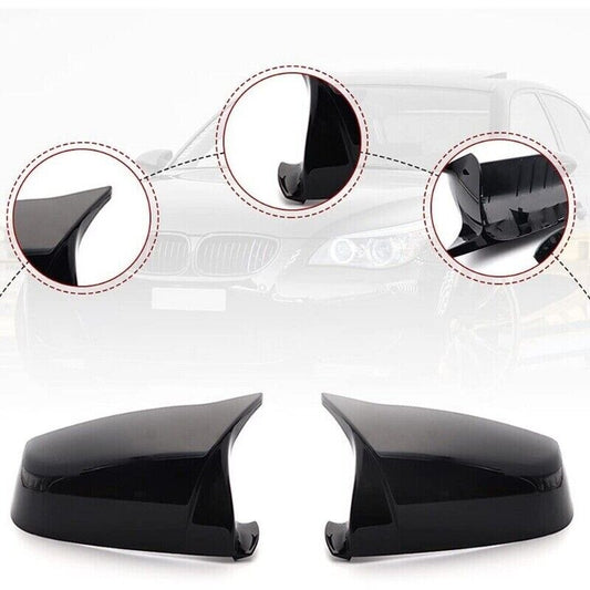 Glossy black mirror-finish protective case for BMW 5, 6, 7 series, E60, E63, LCI, F01, F06, F10, F12