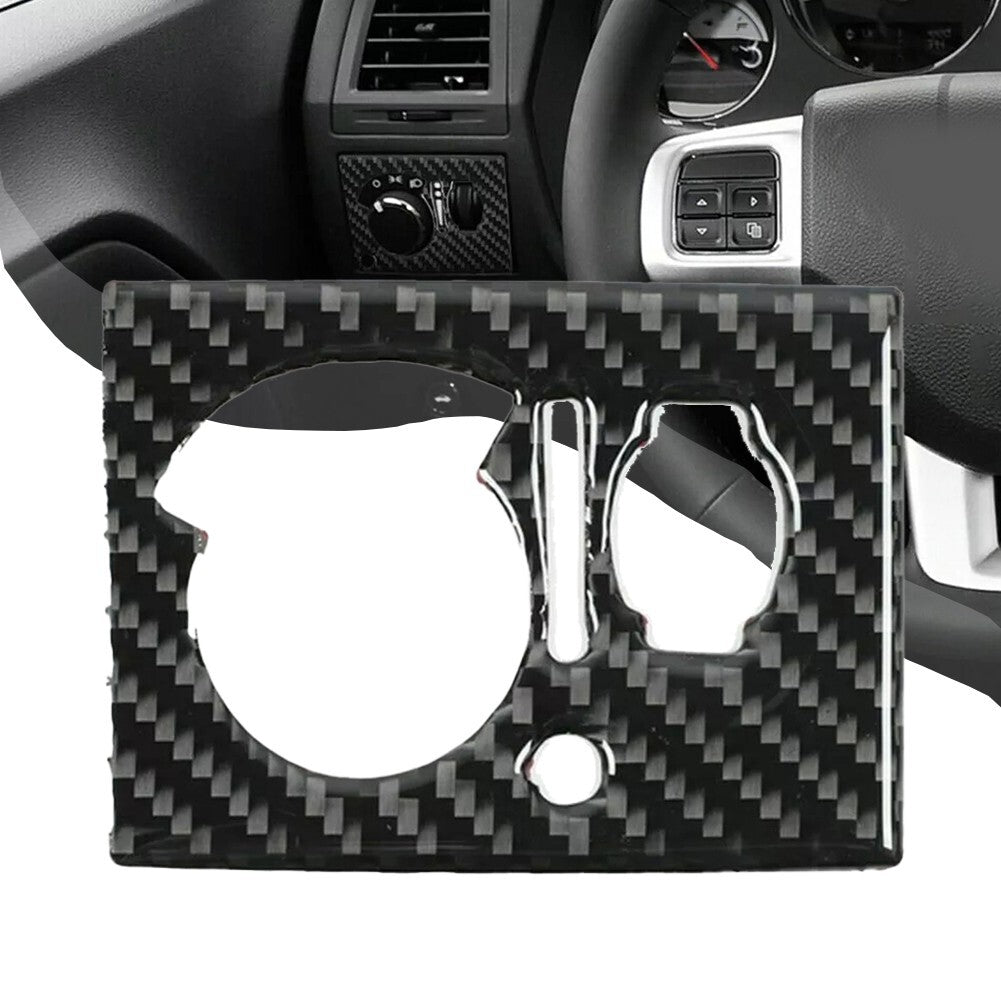 Carbon Fiber Front Headlight Switch Decor Cover Trim for Jeep 2011-2020