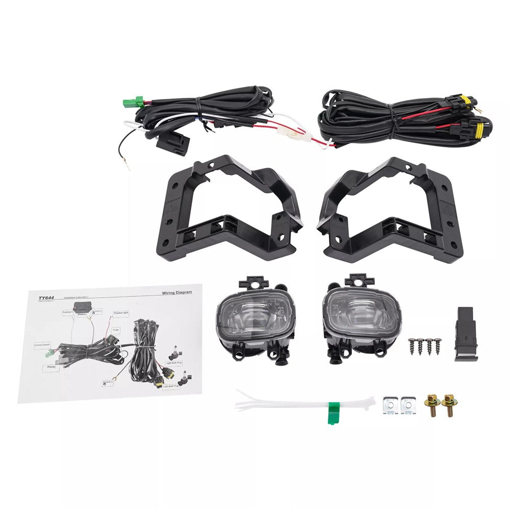 1Pair Car Fog Lights Front Lamps w/ Wiring Kit For 2023-24 for Nissan Pathfinder