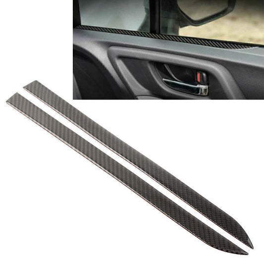 Inner Interior Door Panel Trim Carbon Fiber Pair for Subaru Forester 2013-2018