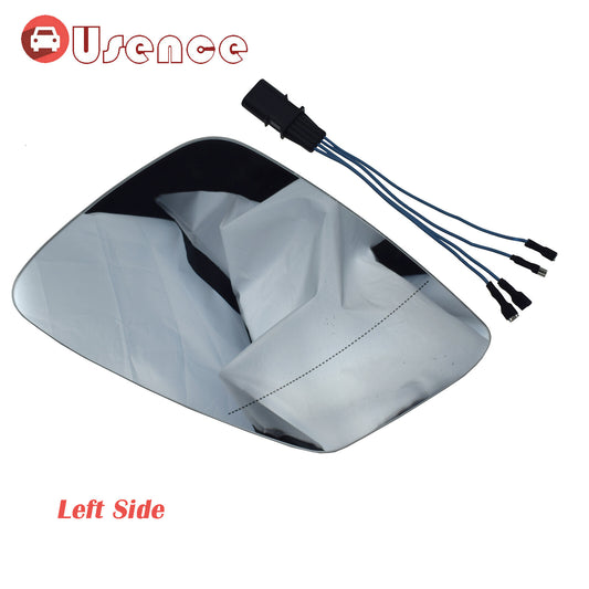 Left Heated Mirror Glass W/ Wire 4 Pins 51167186587 for BMW 5 6 7 GT E60 F10 F18