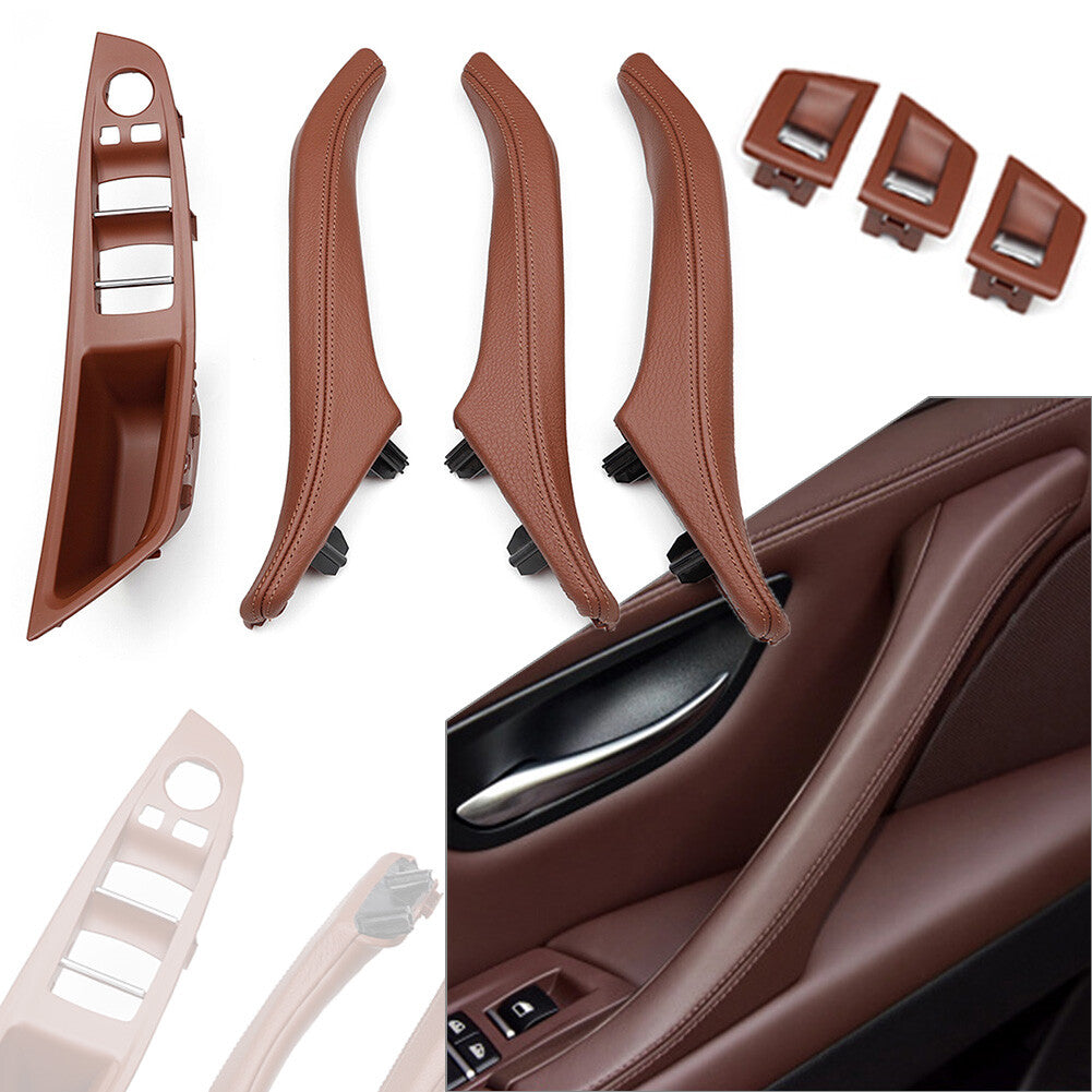for BMW 5 series F10 F11 F18 Window Switch Door Trim Pull Handle Leather