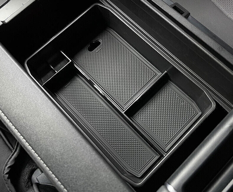 1PCS Console Storage Box Tray Cover Trim 20-24 for Toyota Highlander Matte Black