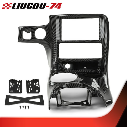 Suitable for 1997-2004 for Chevrolet for Corvette C5 Carbon Fiber Style Dual Din Dash Radio Bezel Kit