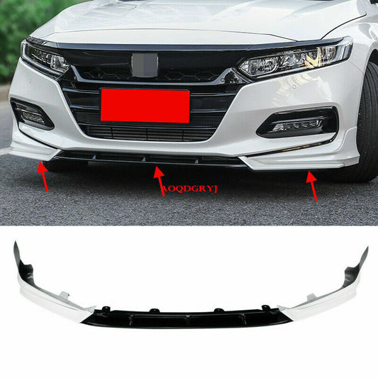 for Honda Accord 2018-2019-2020 Front Bumper Lip Spoiler Cover Trim Guard kit 3P