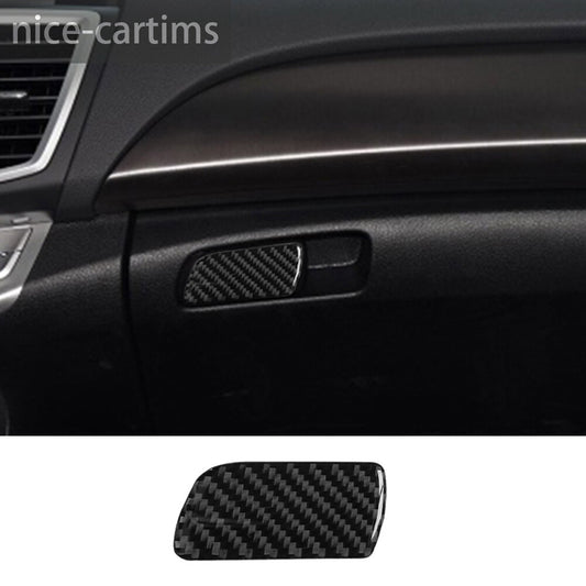 Carbon Fiber for Co -pilot Glove Box Handle Switch Cover for Honda Accord 2013-2017 A