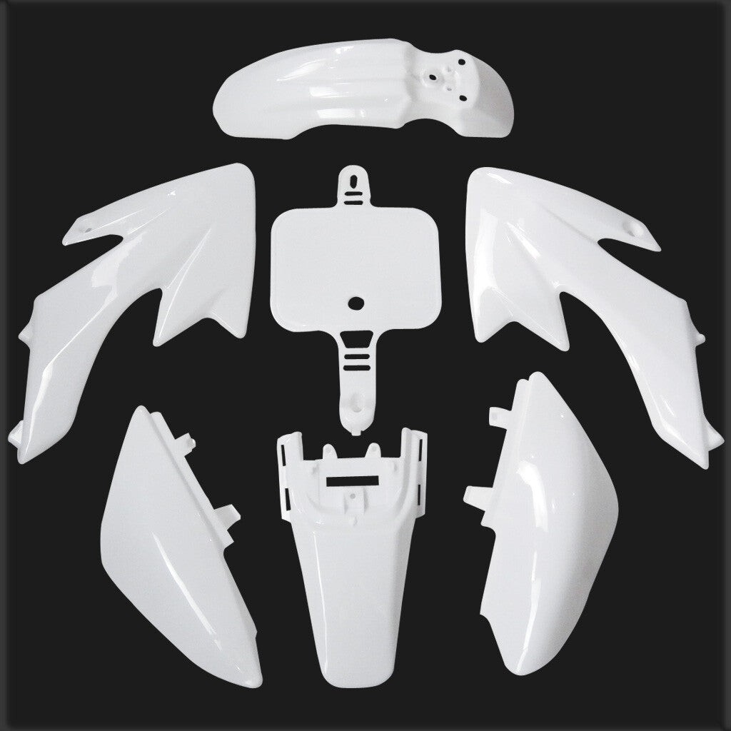 Motorcycle Fender Fairing Body Work Kit Fit CRF50 XR 50 SDG Pit Dirt Bike White