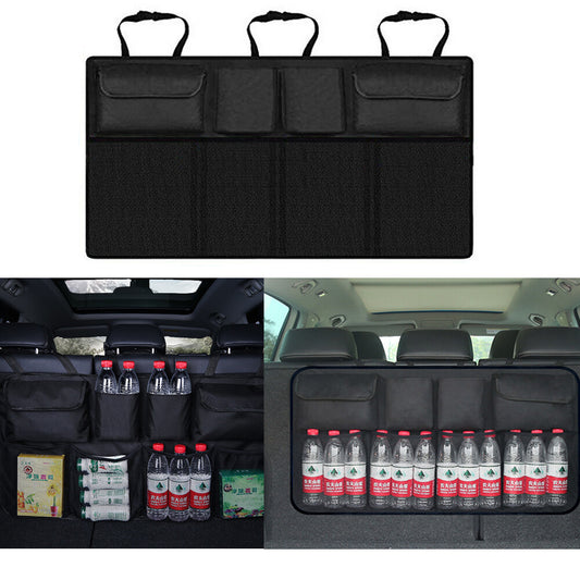 Universal Car Organizer Trunk Rear Back for Seat Storage Bag Mesh Net Pocket Black