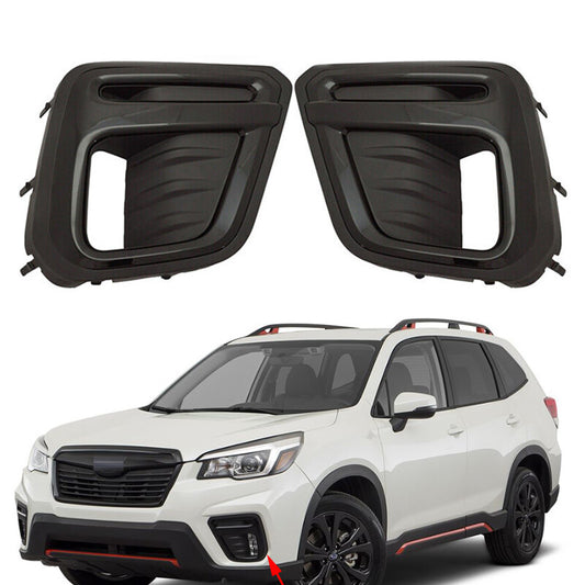 1 Pair for Subaru Forester SK 2019-2021 Front Bumper Fog Lamp Frame Cover Cap