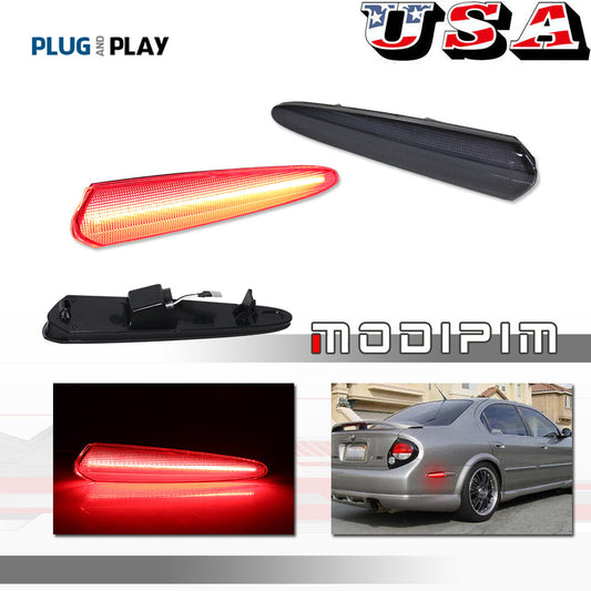 Smoked Lens Red LED Rear Side Marker Light Kit for 2000-2003 for Nissan MXIMA