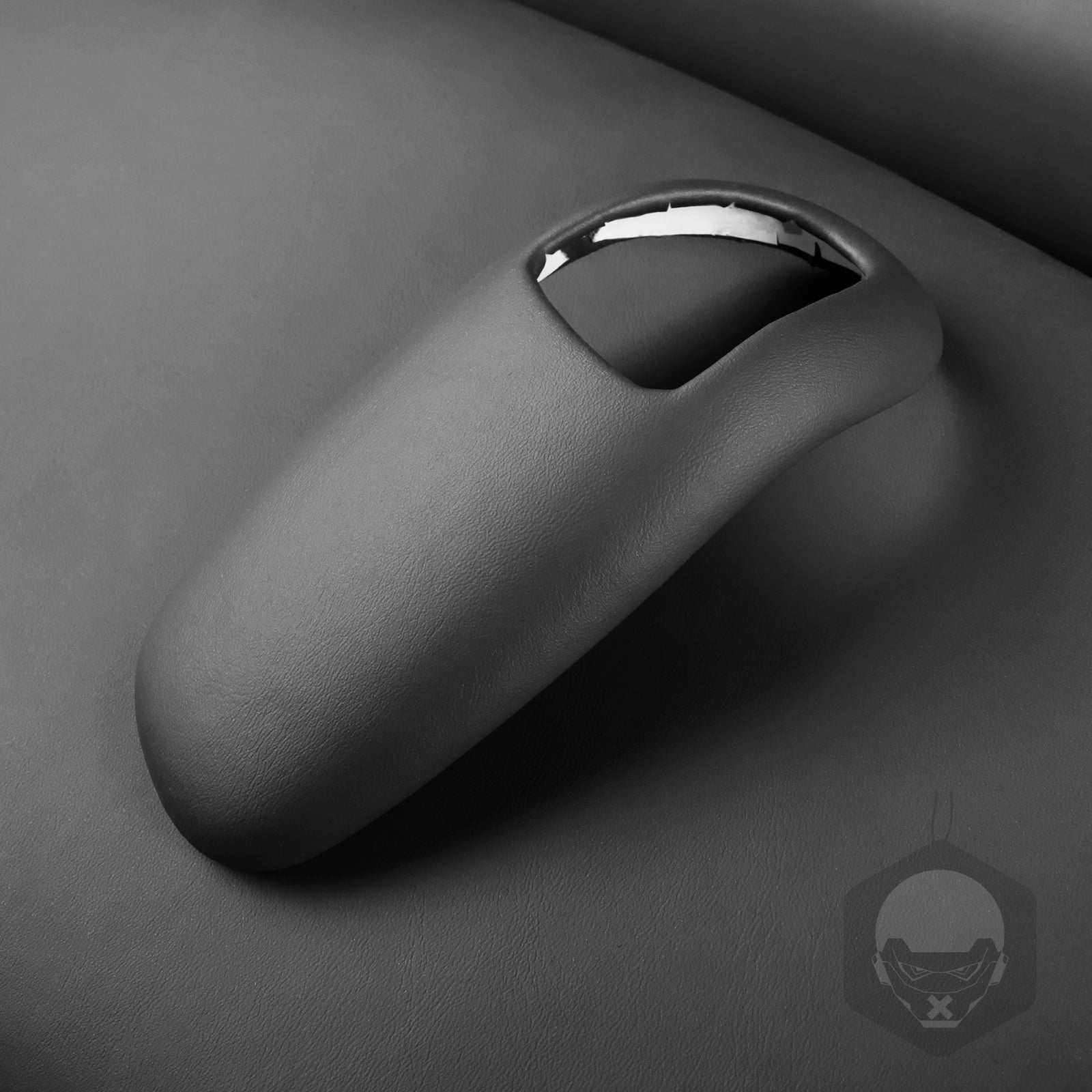 PU Leather Dark Gray Car Gear Shift Knob Cover for Audi for A8 2011-2017 Accessories