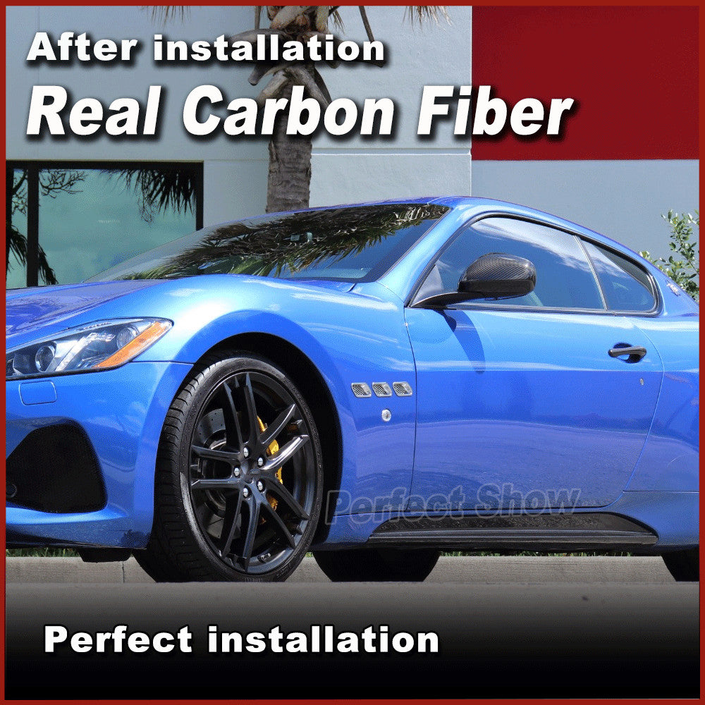 for Maserati GranCabrio GranTurismo GTS 08-19 Side Mirror Cover Dry Carbon Fiber