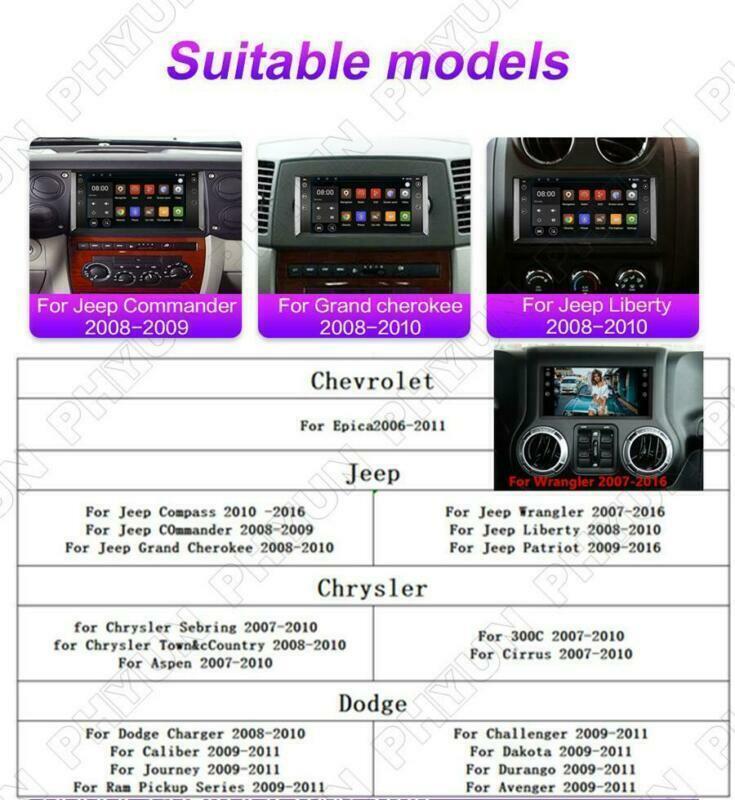 7 Android 10.1 Car Stereo Radio GPS Navi Wifi for Jeep for Chevrolet for Chrysler for Dodge