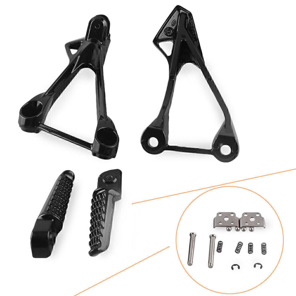 Rear Passenger Footrest Brackets Black for Kawasaki ZX6R 2005-2008 ZX636