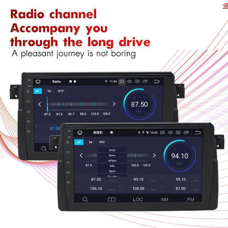 9 Android DSP Carplay Car Stereo MP5 Player AM FM GPS Fit for BMW E46 1998-2005