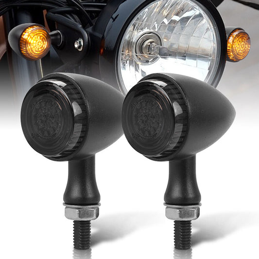 Bullet LED Motorcycle Turn Signals Indicator Amber Blinker Light Universal Lamp