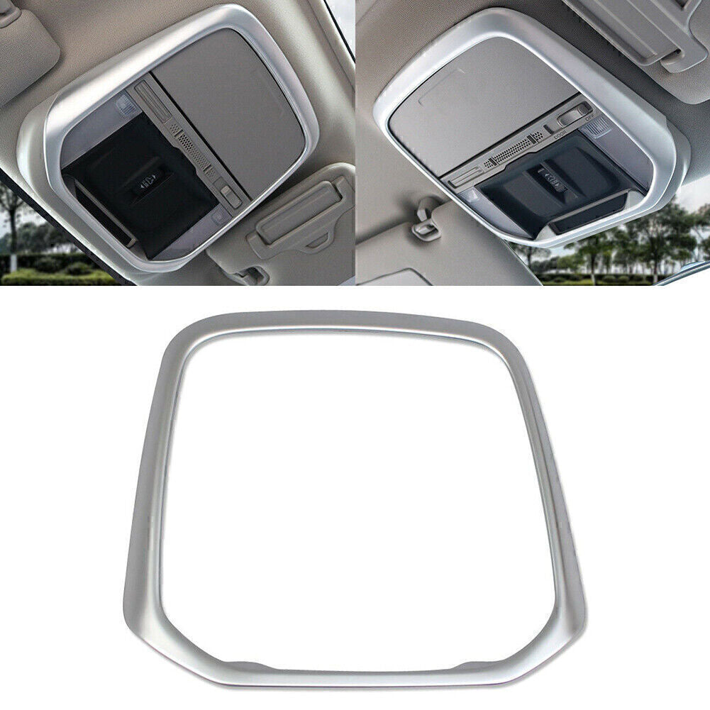 Front Reading Light Cover Frame Trim Fit for Subaru Forester 2019 2020 Matte Silver