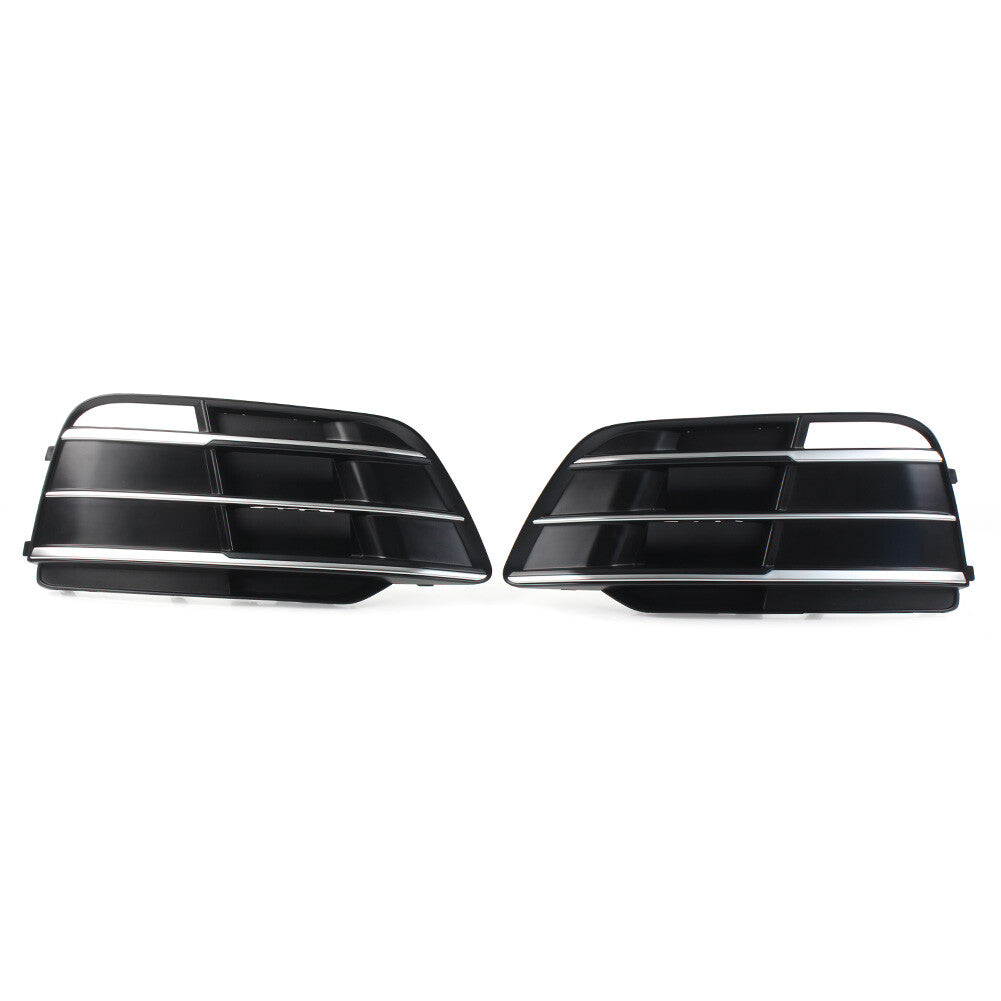 1 Pair Front Bumper Fog Light Grille Grill Cover for Audi Q5 SQ5 2018-22