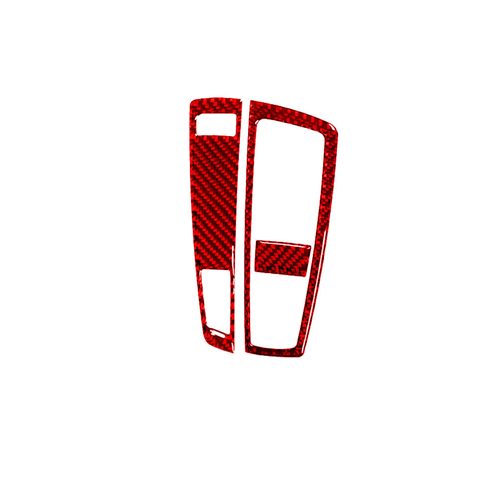 Red Carbon Fiber Gear Shift Trim for BMW X3 F25 X4 F26 2011-2017 Type B