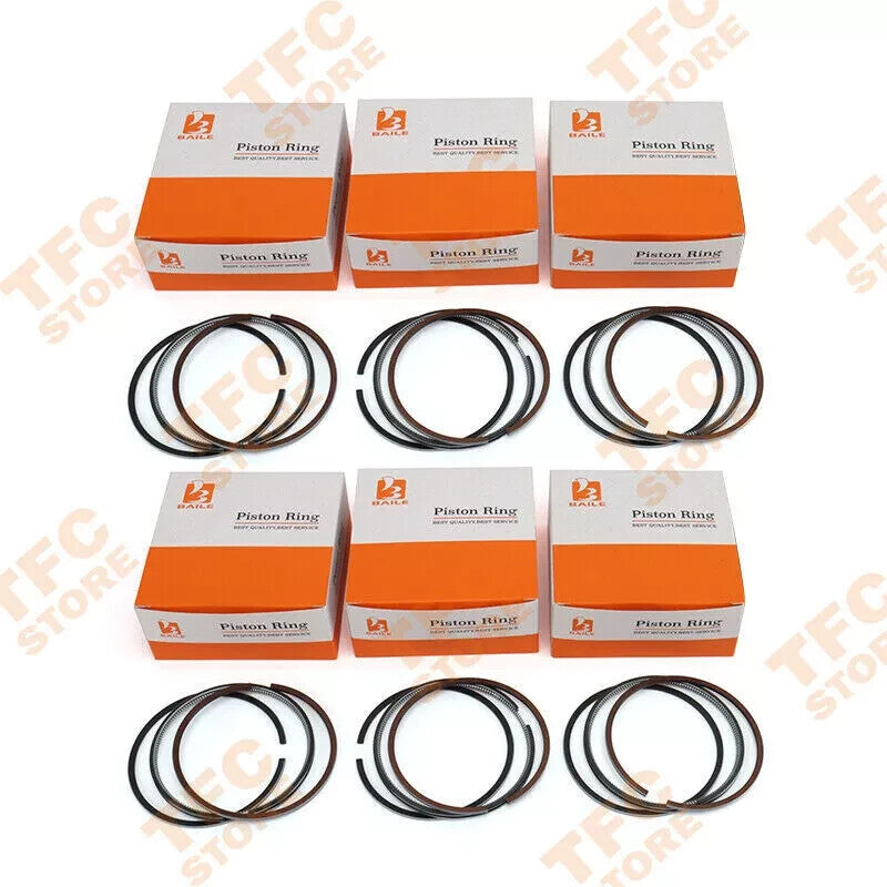 6 x STD Piston  Ring Set Fit for HINO J08C J08CT Truck Diesel engine New
