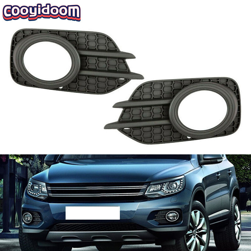 A pair of fog light and driver's light cover trim panels suitable for Volkswagen for Tiguan 2012-2017.