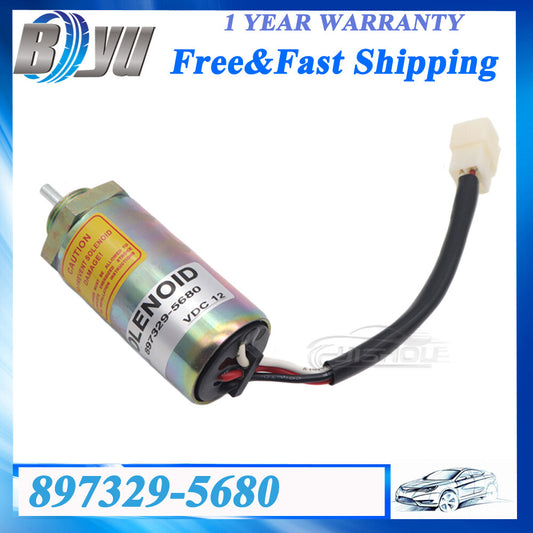 for Isuzu Engines 3LD1 3LD2 4LE1 3LB1 WR Fuel Shut Off Solenoid 897329-5680 12V
